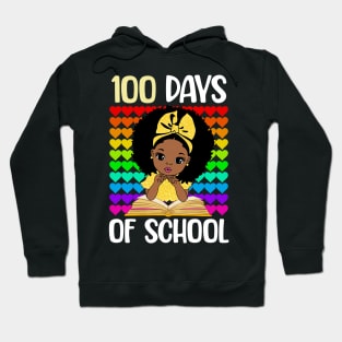 100 Days of School Melanin Girls 100th Day of School Kids Hoodie